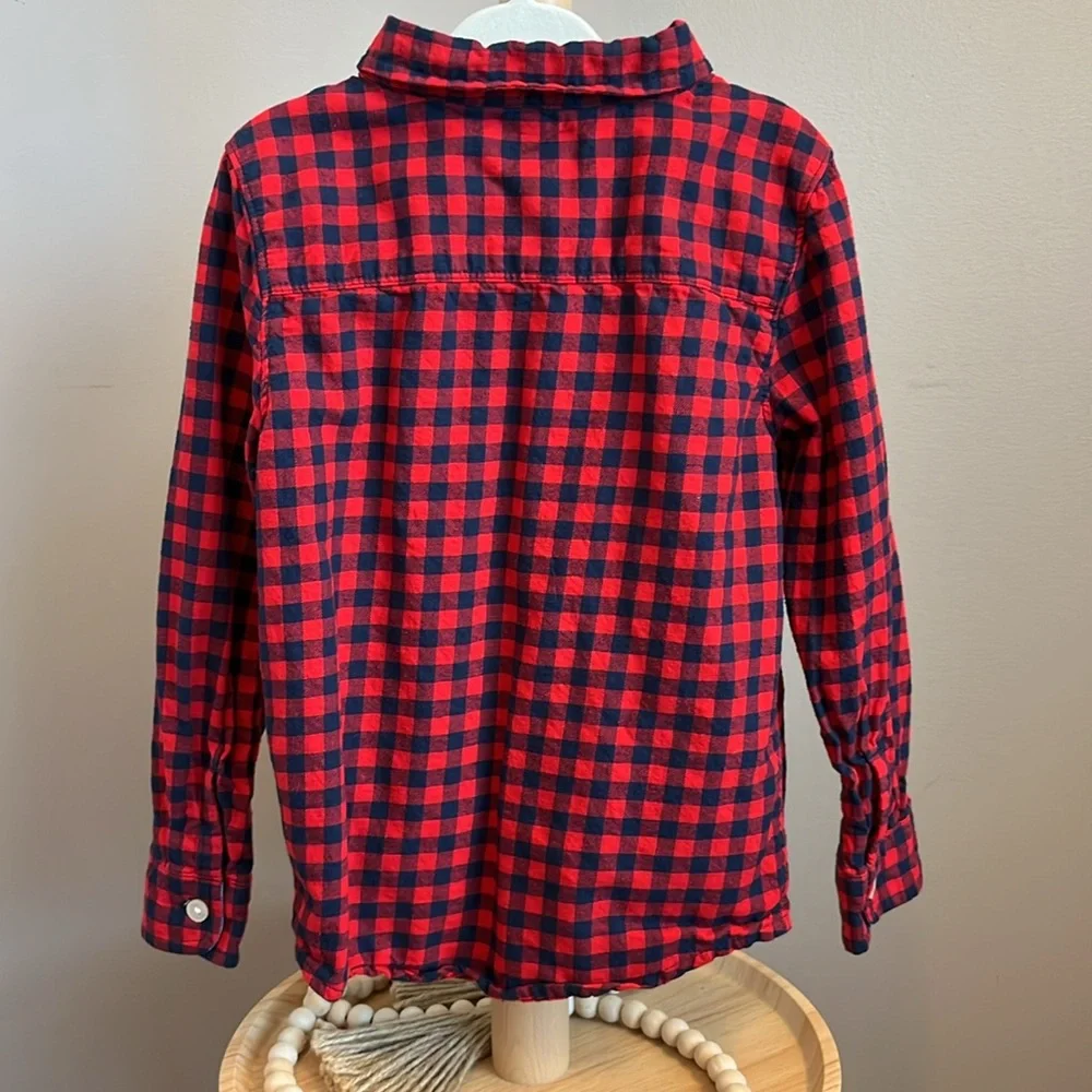 5/$25: OshKosh B'gosh Red and Blue Plaid Button Down Shirt